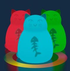 Светильник декоративный пластиковый Full Cat 35 Fish с RGB подсветкой 30*28*35 см