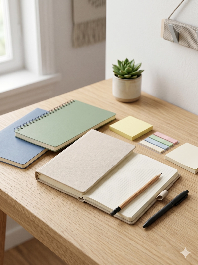 Тетради, блокноты, стикеры и закладки