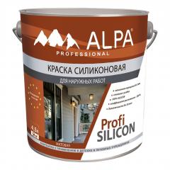 Краска фасадная Profi Silicon акриловая матовая белая 4.5л (7,2кг) Alpa
