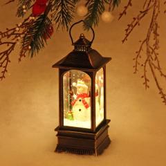 Сувенир с подсветкой Christmas Фонарь - Весёлый Снеговик 12,8х5,4 см (3хAG13)