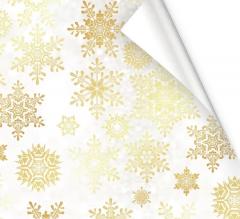 Бумага упаковочная 50х70 см ˮСнежный шармˮ , Золото в строительных магазинах СтройГрад