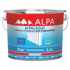 Эмаль для радиаторов Alpalaque алкидная полуматовая белая 2,5л (3кг) Alpa