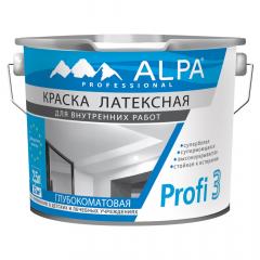 Краска моющаяся Alpa Profi 3 акриловая глубокоматовая белая 2,5л (3,68кг) Alpa