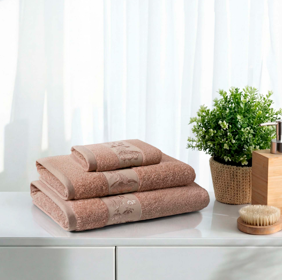 Полотенце махровое Хорошо Дома МХ45 30/50 Магнолия Мокко /бордюр V 31 в строительных магазинах СтройГрад