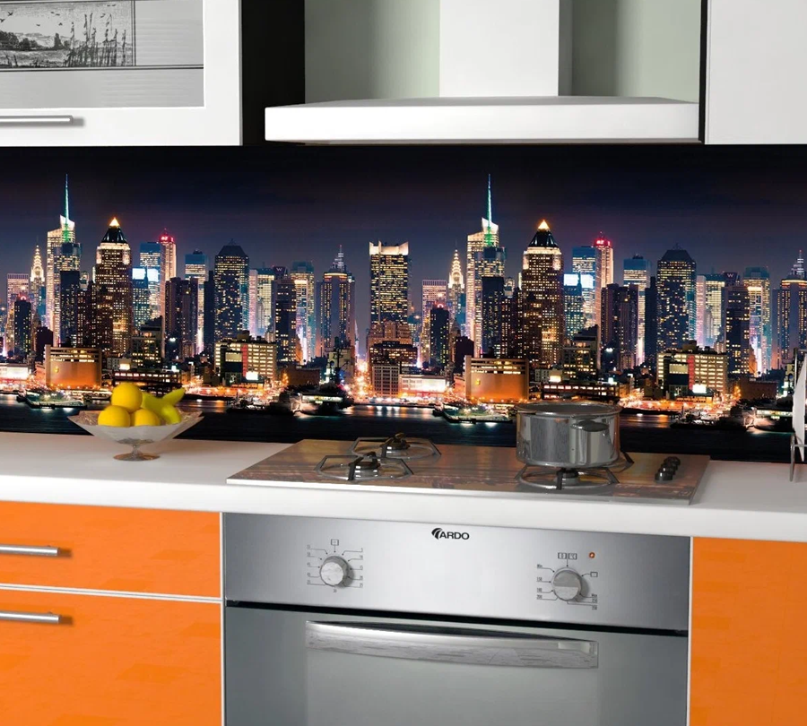 Фартук кухонный Stella Город 3000х600х0,8мм АБС в строительных магазинах СтройГрад