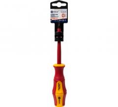 Отвертка диэлектрическая КОБАЛЬТ Ultra Grip PH2х100мм, Cr-V, подвес 646-508 в строительных магазинах СтройГрад