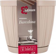 Горшок для цветов InGreen BARCELONA 9,6л, D270мм молочный шоколад