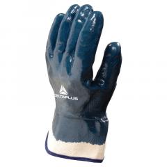 Перчатки NI175 с нитриловым покрытием. Крага 6 см, синего цвета, размер 09 NI17509