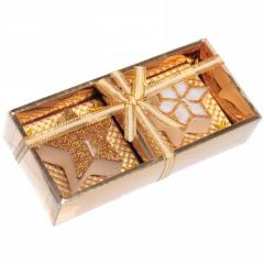 Свечи новогодние ˮИскрыˮ 18.5x8.5x4 см, золото в строительных магазинах СтройГрад