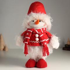 Кукла интерьерная текстильная «Снеговик в кафтане Деда Мороза», 40 см в строительных магазинах СтройГрад