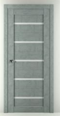 Полотно дверное ПО Zadoor SP56, экошпон Бетон светлый, стекло Сатинато, 600*2000