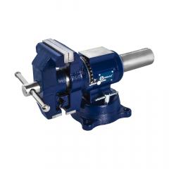 Тиски слесарные поворотные КОБАЛЬТ ширина губок 100 мм, захват 100 мм, 10 кг, с поворотом в строительных магазинах СтройГрад