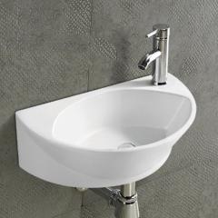 Умывальник фигурный MELANA, белый, 420х290х150мм, MLN-7717X