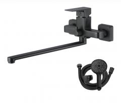 Смеситель для ванны с длинным изливом NARCIS ЧЕРНЫЙ, NAR06-320BL-25221