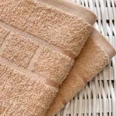 Полотенце махровое Юнона 50х90, 100% хлопок, бежевый в строительных магазинах СтройГрад