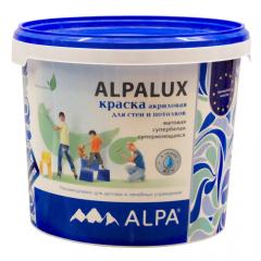 Краска для стен и потолков Alpalux акриловая матовая белая 5л (7,8кг) Alpa