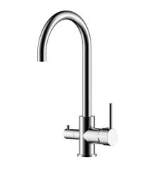 Смеситель Rossinka для кухни, однозахватный, высокий излив, с каналом для питьевой воды, Z35-28 в строительных магазинах СтройГрад