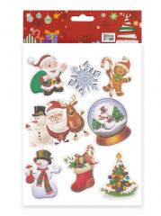 Наклейка декоративная ˮСнеговички у елкиˮ с глиттером ˮ, в ассортименте в строительных магазинах СтройГрад