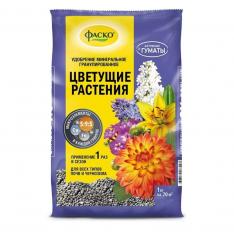 Удобрение сухое Фаско 5М минеральное Цветущие растения гранулированное 1 кг в строительных магазинах СтройГрад