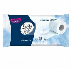 Туалетная бумага влажная Emily Style PREMIUM by Fresh idea РАСТВОРЯЮЩАЯСЯ 40шт в строительных магазинах СтройГрад