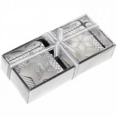 Свечи новогодние ˮИскрыˮ 18.5x8.5x4 см, серебро в строительных магазинах СтройГрад