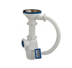 Сифон для мойки Ø3.1/2-40 с переливом Орио Е-4007, 1/30 в строительных магазинах СтройГрад