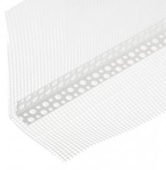 Угол ПВХ ˮИдеалˮ штукатурный с сеткой 100х150мм 3м, Белый в строительных магазинах СтройГрад