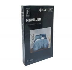 Комплект постельного белья 1,5 СП Minimalism 1 нав. Полисатин, темно-синий, диз. 410 в строительных магазинах СтройГрад