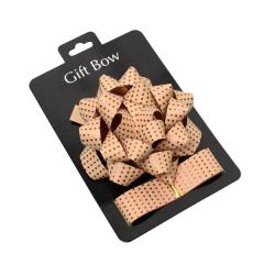 Набор для декорирования ˮЗвездное небоˮ бант 2см, лента 2,5см (3м), Шампань/Красный в строительных магазинах СтройГрад