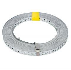 Лента монт. перф. оцинк., прямая 0,55х12 (Бухта 25 м, Упаковка = 10 бухт) - этикетка (тк=1) в строительных магазинах СтройГрад