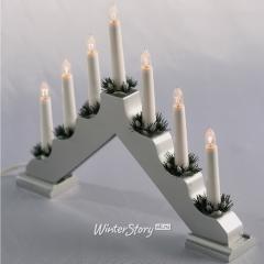 Светильник-горка Кристиан 40*30 см белый, 7 электрических свечей