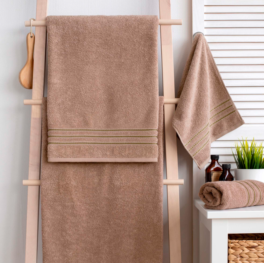 Полотенце махровое Хорошо Дома МХ40 30/50 Верона Мокко /бордюр V 31 в строительных магазинах СтройГрад