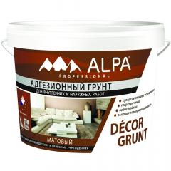 Грунтовка адгезионная для внутренних и наружных работ Decor Grunt 15 кг Alpa