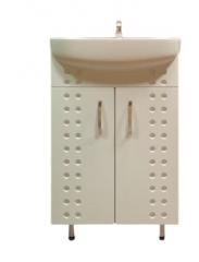 Тумба Олимпия, Посейдон-55, белая, под умывальник Уют-55 (Элегия-55) в строительных магазинах СтройГрад