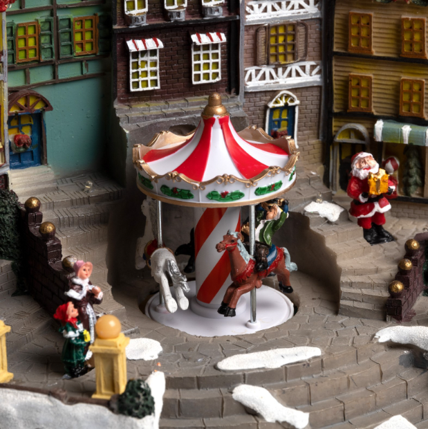 Светодиодная фигура «Новогодняя площадь» 40×21×22 см, полистоун, батарейки ААх3 (не в комплекте), US в строительных магазинах СтройГрад