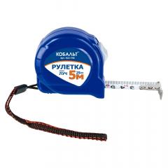 Рулетка КОБАЛЬТ Луч 5м x 25мм, корпус из ABS пластика, мех.стопор, белое мат. покрытие в строительных магазинах СтройГрад