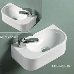 Умывальник фигурный MELANA, белый, 405х220х105м, MLN-78204R