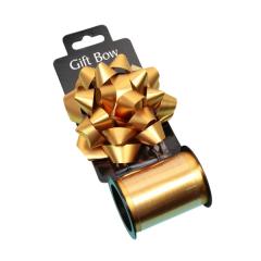 Набор для декорирования ˮРомансˮ бант d=10 см, лента 1,6 см (10м), Золото в строительных магазинах СтройГрад