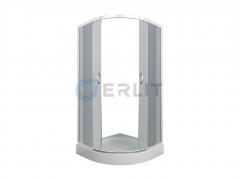Угол душевой ERLIT, 900х900х1950мм, низкий поддон, стекло тонированное, с сифоном ER0509-С4