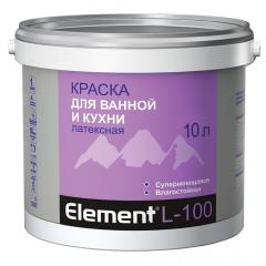 Краска моющаяся Element L-100 акриловая матовая прозрачная база С 9,06 л. (12,2кг) Alpa
