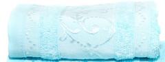 Полотенце махровое Аврора 30х50, 100% хлопок, голубое в строительных магазинах СтройГрад