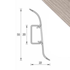 Плинтус напольный Идеал 55мм Дуб Снежный 2,2м 215 в строительных магазинах СтройГрад