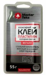 Клей-пластилин MasterTeks Холодная Сварка эпоксидный для металла светло-серый 55г. в строительных магазинах СтройГрад
