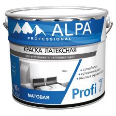 Краска моющаяся Alpa Profi 3 акриловая матовая прозрачная база С 9,06л (12,3кг) Alpa