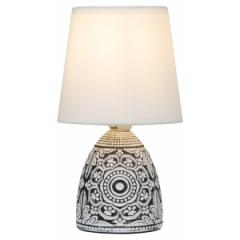 Лампа настольная RIVOLI Debora 1хE14 40Вт керамика черная с абажуром 7045-502