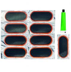 Набор для ремонта камер (резиновые латки, клей) 9шт, размер заплаток 95х45 мм