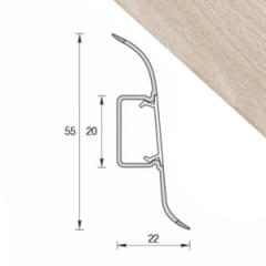 Плинтус напольный Идеал 55мм Ясень светлый 2,2м 254 в строительных магазинах СтройГрад