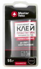 Клей-пластилин MasterTeks Холодная Сварка эпоксидный термостойкий черный 55г.