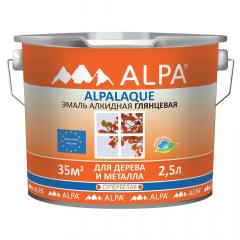 Эмаль алкидная Alpalaque глянцевая белая 2,5л (2,8кг) Alpa