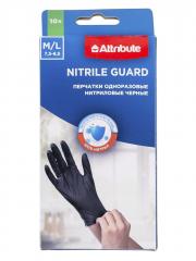 Перчатки NITRILE GUARD одноразовые нитриловые M/L 10шт черные в строительных магазинах СтройГрад